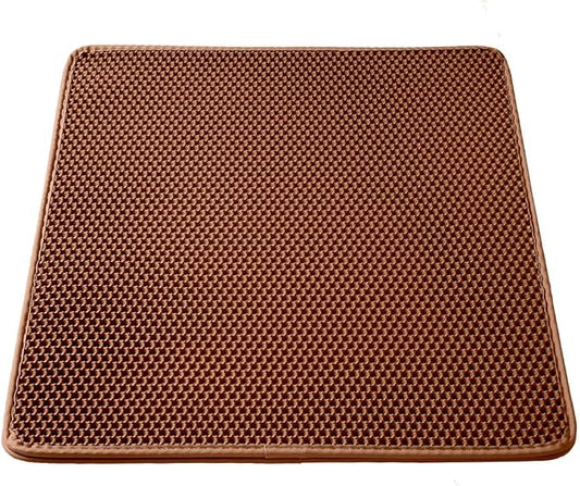 WePet Cat Litter Mat, Kitty Litter Trapping Mat, Honeycomb Double Layer Mats, No Phthalate, Urine Waterproof, Easy Clean, Scatter Control, Catcher Litter Tray Box Rug Carpet
