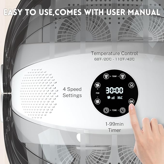 Foldable Automatic Pet Dryer Box for Cats and Small Dogs,Ultra Quiet Cat Hair Dryer with 8 High Velocity Fans 360 Drying Temperature Control 4-Speed Settings Timer Smart Pet Drying Box