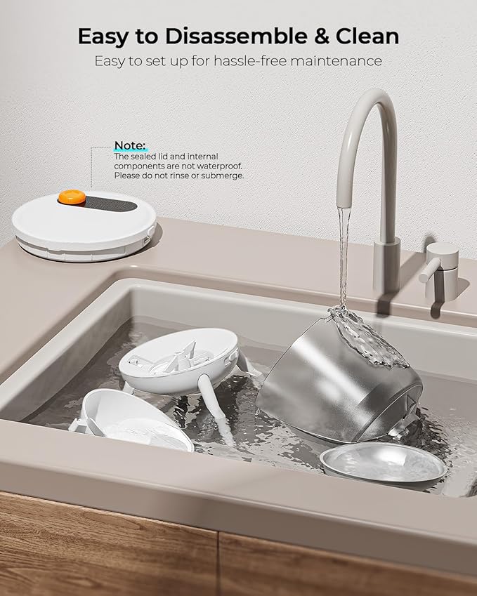 Automatic Cat Feeder, 3L Timed Pet Feeder for Cats & Small Dogs, Dual Power USB & Battery, Clear Hopper, Easy-Clean, Dry Food & Kibble, Up to 6 Meals Daily