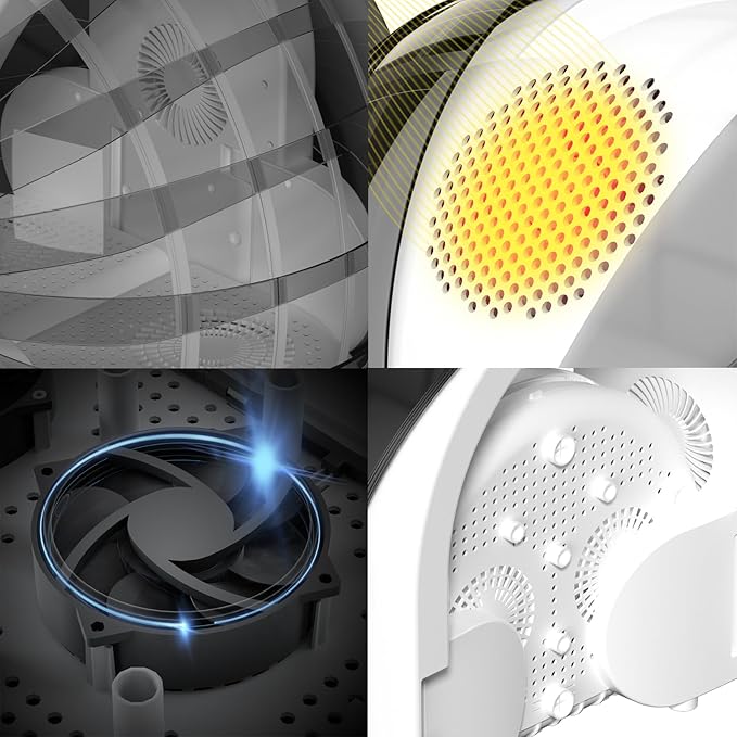 Foldable Automatic Pet Dryer Box for Cats and Small Dogs,Ultra Quiet Cat Hair Dryer with 8 High Velocity Fans 360 Drying Temperature Control 4-Speed Settings Timer Smart Pet Drying Box