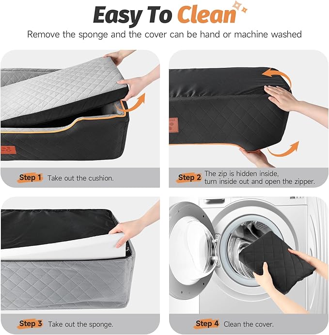 Large Dog Car Seat for Dods Under 100 Lbs, Memory Foam Dog Car Bed for Backseat & Trunk, Detachable and Washable Cover, Pet Travel Seat with Storage Pockets, 2 Safety Belts