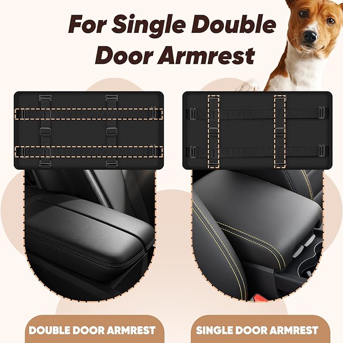 QUMY Dog Car Seats for Small Dogs Up to 11lbs, Portable Center Console Dog Booster Seat, Multi-Purpose Puppy CarSeat with Adjustable Safety Belt, Travel Pet Car Carriers for Small Dogs and Cat, Black