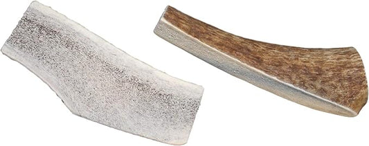 Medium Split Twin Pack (for 20-40 lb Dogs and Puppies) Premium Grade Elk Antlers for Dogs (2 Pieces) Sourced in The USA