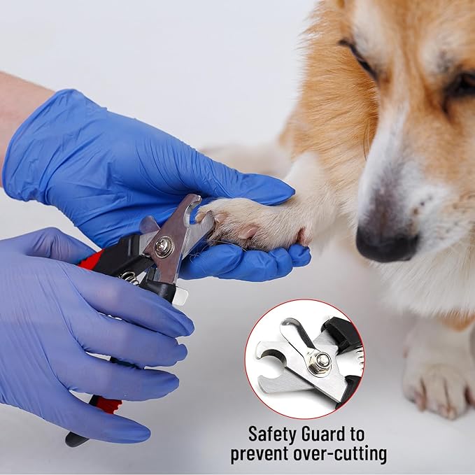 Pet Hair Remover Glove - 4-in-1 Grooming Kit with Hair Removal Glove, Nail Clippers, Comb & File - Dog & Cat Grooming Tools for Furniture, Clothes & Fur”