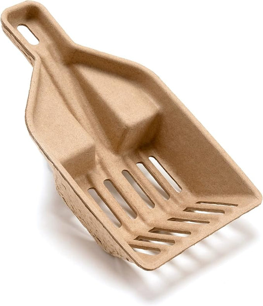 Kitty Sift FiberScoop Disposable Litter Scoop, Plastic-Free & Sustainable - Natural, One Size