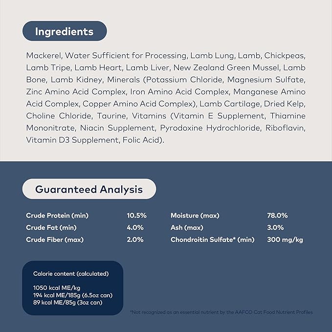 ZIWI Peak Wet Cat Food – All Natural, High Protein, Grain Free, Limited Ingredient, with Superfoods (Mackerel & Lamb, Case of 6, 3oz Cans)