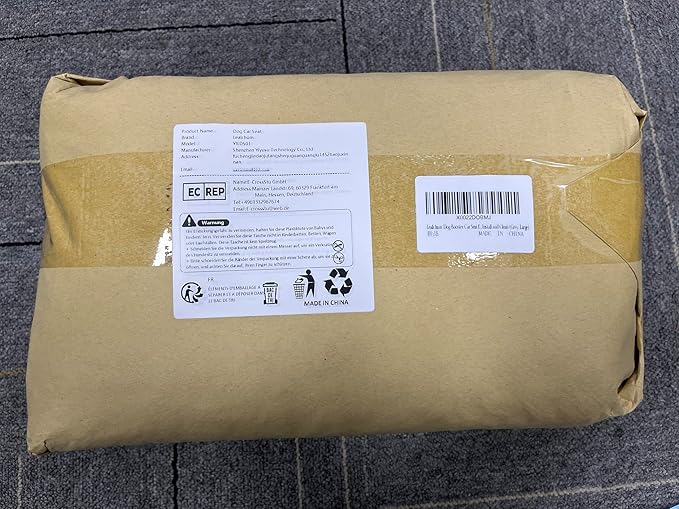 Dog Car Seat for Medium Sized Dog,Car Dog Bed with Adjustable Leashes,Comfort and Support with Memory Foam Filled,Safety Travel Per Car Seat with Non-Slip Bottom(Grey, Large)