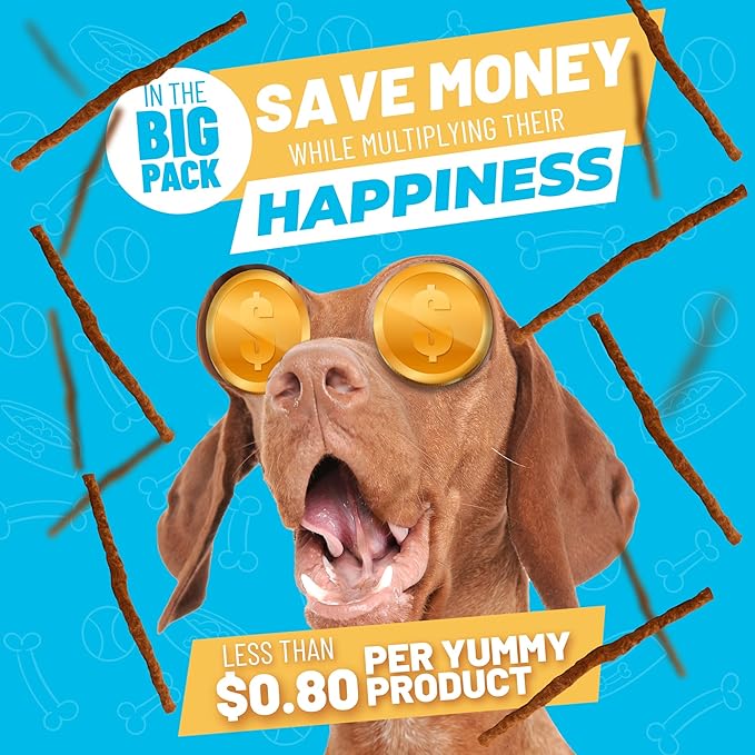 Sitka Farms Beef Sticks - 10 Inch Dog Chews, All Natural Beef Flavor - 50 Count, Premium Crunchy Munchy Sticks with Bully, Collagen and Gelatin