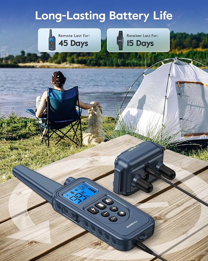 Dog Training Collar with 7 Training Modes, 4200Ft Remote Electronic Dog Shock Collar, Electric Shock Collar for Small Medium Large Dogs,Dark Blue