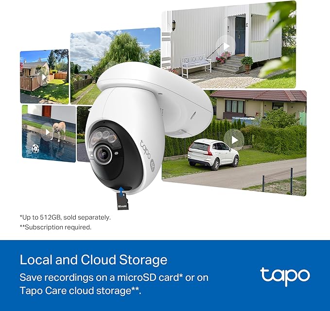 Tapo 4K Outdoor Pan/Tilt Wireless Security Camera - Battery with Solar Charging, 360° Motion Track, 24/7 Capture, Person/Vehicle Detection, Subscription-Free Local Storage or Optional Cloud, C660 KIT