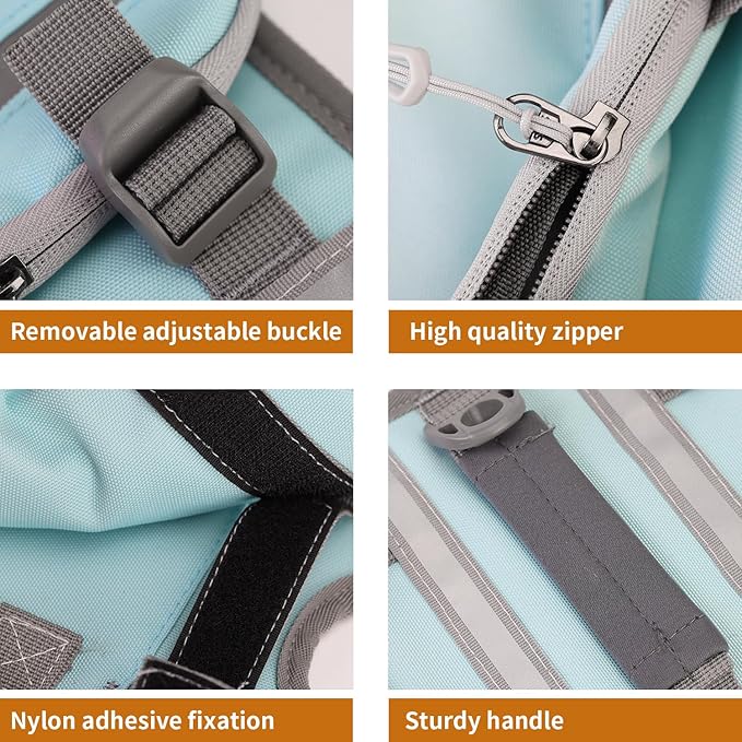 Dog Backpack - Large Dog Backpack Harness for Outdoor Adventures, Hiking Dog Backpacks with Adjustable Straps - Durable Dog Packs for Hiking, Comfortable Backpack for Dogs to Wear,Blue