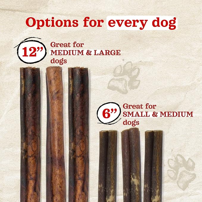 Natural Farm Peanut Butter Flavor Collagen Sticks for Dogs (12 Inch, 5 Pack), Long-Lasting Beef Collagen Sticks, Rawhide Alternative Chews with Chondroitin & Glucosamine, Low-Fat Dental Treats