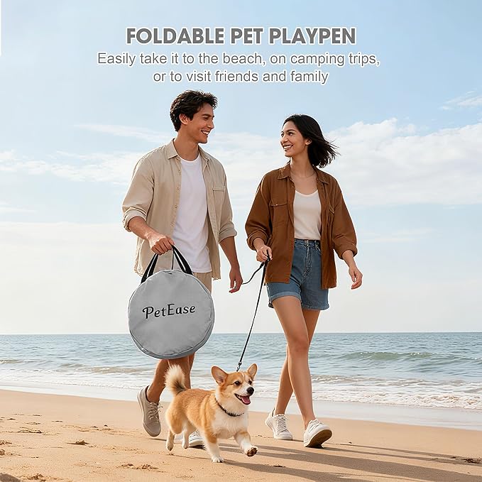 Portable Cat Playpen Dog Crate, Foldable Pet Cage for Rabbit Puppy Hamster, Indoor/Outdoor Cats Enclosure Cages Tent