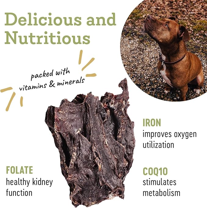 Farm Hounds - Beef Heart - Premium Natural Beef Heart Jerky For Dogs - Made From 100% Humanely Raised Cattle - Organ Treats - Great For Training & Treats - No Added Fillers - Made in USA - 4oz -1 Pack