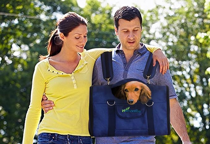 6-in-1 Sturdy Pet Carrier Backpack, Front Pack, Shoulder Bag, Pet Hand Bag, Car Seat Crate, Soft-Sided pet Carrier, Small Dog & Cat Travel Carrier, Size Large for Pets 18-21” Long, by Natuvalle.