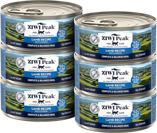 ZIWI Peak Wet Cat Food – All Natural, High Protein, Grain Free, Limited Ingredient, with Superfoods (Lamb, Case of 6, 3oz Cans)