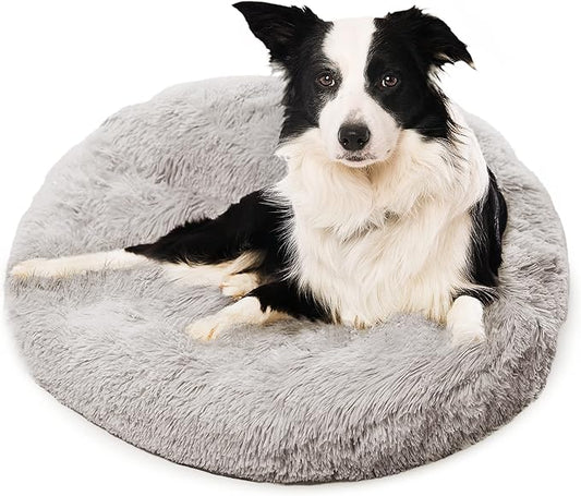 Active Pets Medium Dog Bed, Calming Orthopedic Pet Bedding for Anxiety Relief, Joint Support & Comfort, Washable Dog Furniture, Med 45lbs, Light Grey