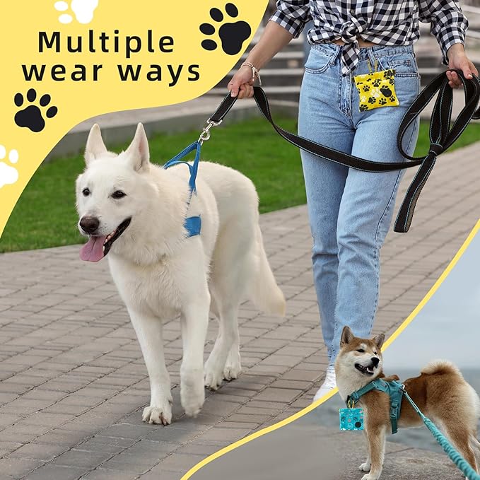 2 Pack Dog Treat Pouch， Portable Puppy Dog Training Treat Bag for pet Training Hand Free Dog Walking BagAuto Closing Pet Feed Snack Reward for Puppy Travel or Outdoor