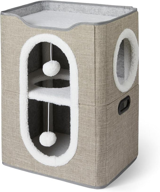 Amazon Basics Cat House 2 Story, Grey
