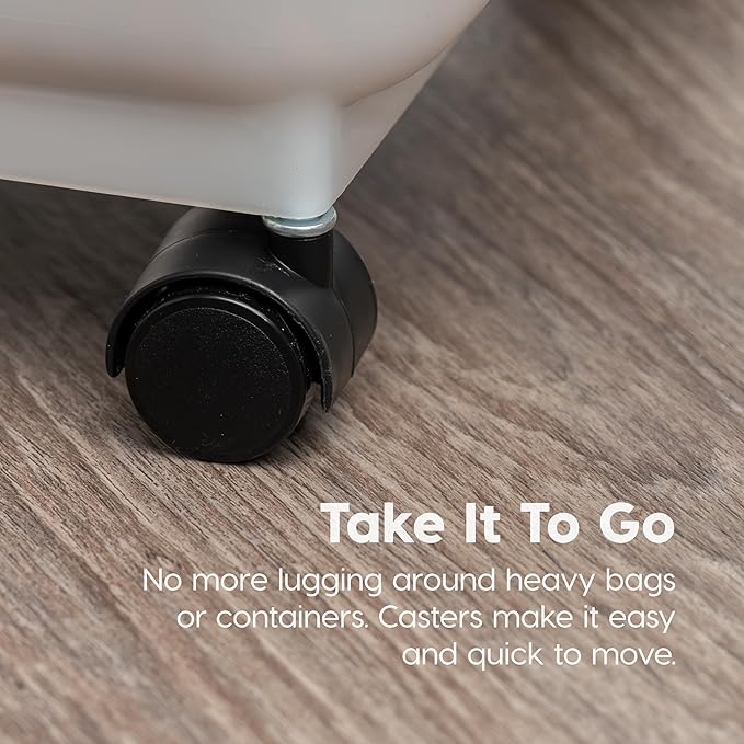 IRIS USA 67 quart Airtight Pet Food Container, Almond (300689)