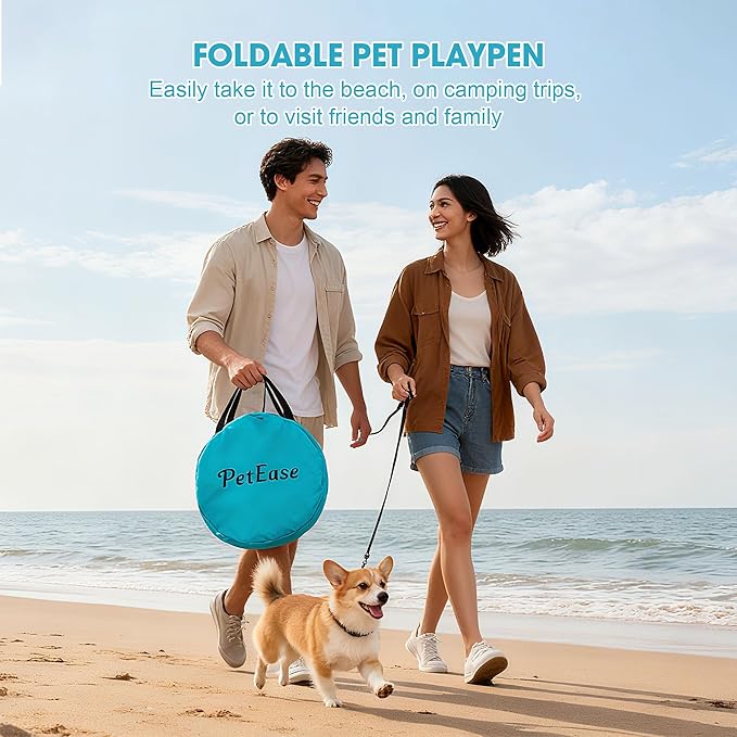 Portable Cat Playpen Dog Crate, Foldable Pet Cage for Rabbit Puppy Hamster, Indoor/Outdoor Cats Enclosure Cages Tent