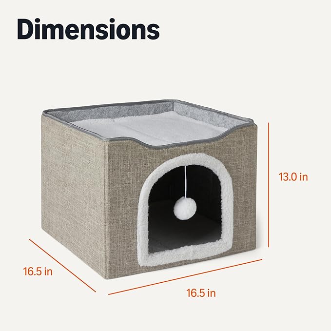 Amazon Basics Cat House 1 Story, Grey