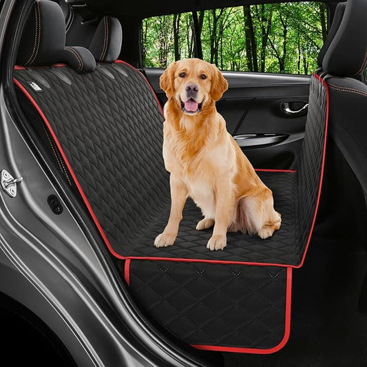 XL Dog Car Seat Cover for Back Seat, Waterproof Hammock for Car, SUV & Truck, Non-Slip Backseat Cover for Dogs, Heavy-Duty Dog Hammock Style Seat Protector Pets, Easy to Install & Clean