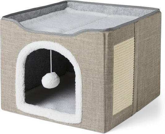 Amazon Basics Cat House 1 Story, Grey