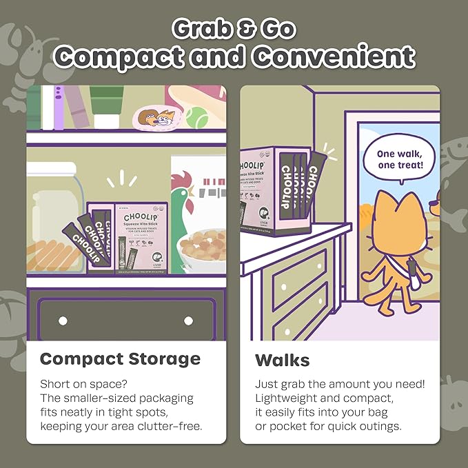 Choolip Squeeze Vita Stick Lickable Cat and Dog Treats, 49-Count Liver Support Variety Pack, Chicken and Tuna with Milk Thistle, CoQ10 and Vitamin E