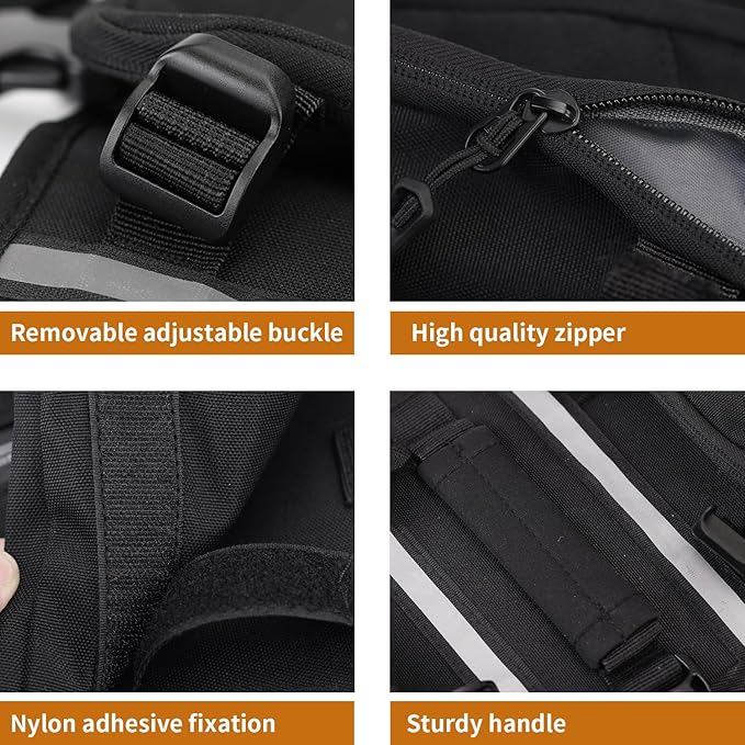 Dog Backpack - Large Dog Backpack Harness for Outdoor Adventures, Hiking Dog Backpacks with Adjustable Straps - Durable Dog Packs for Hiking, Comfortable Backpack for Dogs to Wear,Black