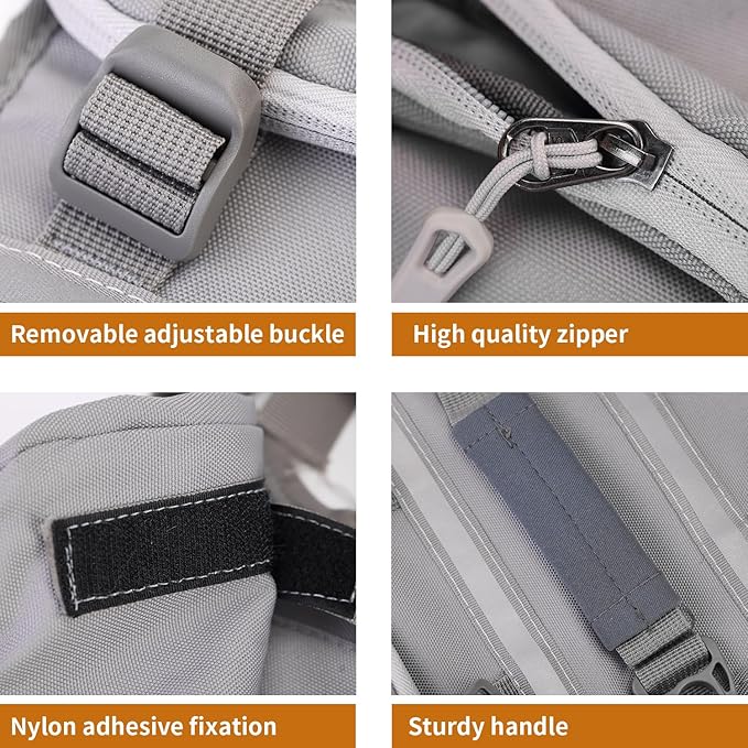 Dog Backpack - Large Dog Backpack Harness for Outdoor Adventures, Hiking Dog Backpacks with Adjustable Straps - Durable Dog Packs for Hiking, Comfortable Backpack for Dogs to Wear,Grey