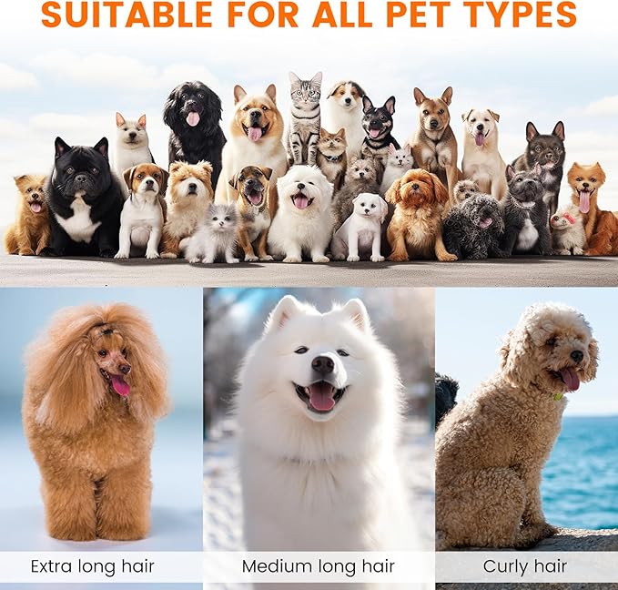 Dog Grooming Vacuum, Dog Grooming Kit with Pet Clippers, 12,000Pa Pet Hair Grooming Vacuum for Dogs, Vacuum Brush for Shedding Grooming, Low Noise Home Cleaning Tool in 1, PG10 Black