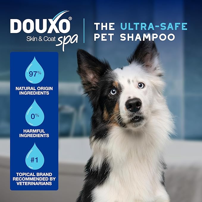 DOUXO® Skin & Coat SPA – Ultra-Safe Combo for Dogs & Cats, Multipurpose Wipes (100 Count, Cleans & Refreshes Coat) + Dewaxing Ear Cleaner (4.1 fl oz, Safely Dewaxes Ears)