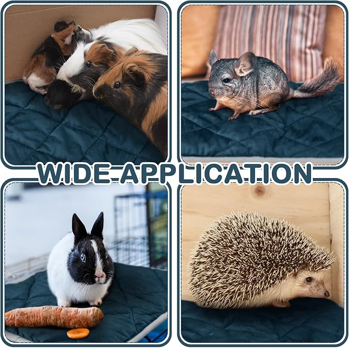 4 Pack Self Heating Cat Pad Self Warming Dog Mat Reflects Body Heat Extra Warm Thermal Pet Pad Washable Dog Cat Bed Crate Bed Mat Blanket(16 x 16 Inch,Blue)