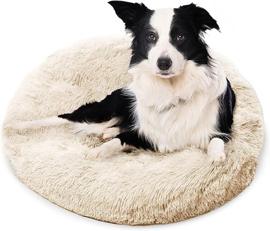 Active Pets Medium Dog Bed, Calming Orthopedic Pet Bedding for Anxiety Relief, Joint Support & Comfort, Washable Dog Furniture, Med 45lbs, Beige