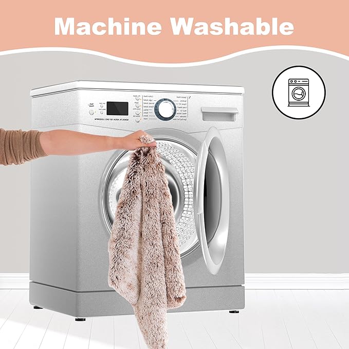 Bedfolks Waterproof Crate Bed, Plush Dog & Cat Bed with Removable Washable Cover, Faux Fur Kennel Pad, 21"x13", Brown