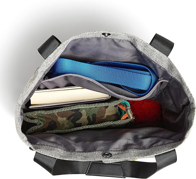 Park Pack 2-Piece Set Dog Gear Tote – Dog Travel Bag with 8 Pockets, Treat Pouch, Poop Bag Dispenser, Quick-Dry Ball Pocket, Collapsible Bowl, Perfect for Walks & Park Trips, Sand